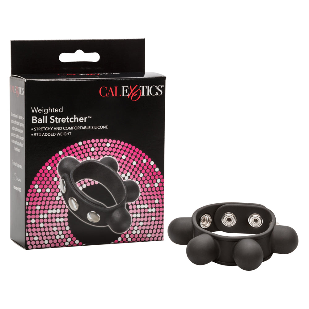 Silicone Weighted Ball Stretcher Black | 716770088451 | Discreet Personal Wellness