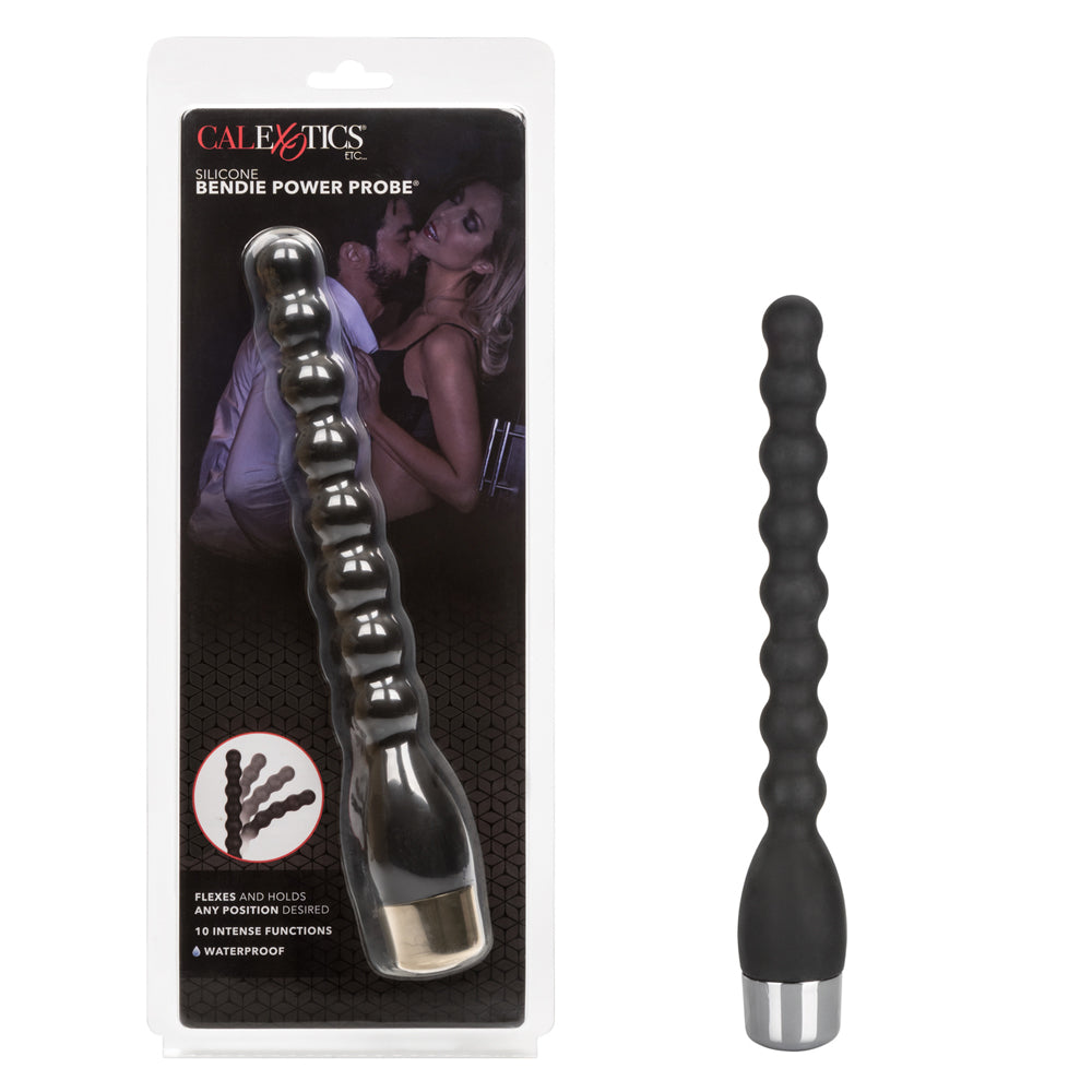 Silicone Bendie Power Probe Black | 716770088666 | Discreet Personal Wellness