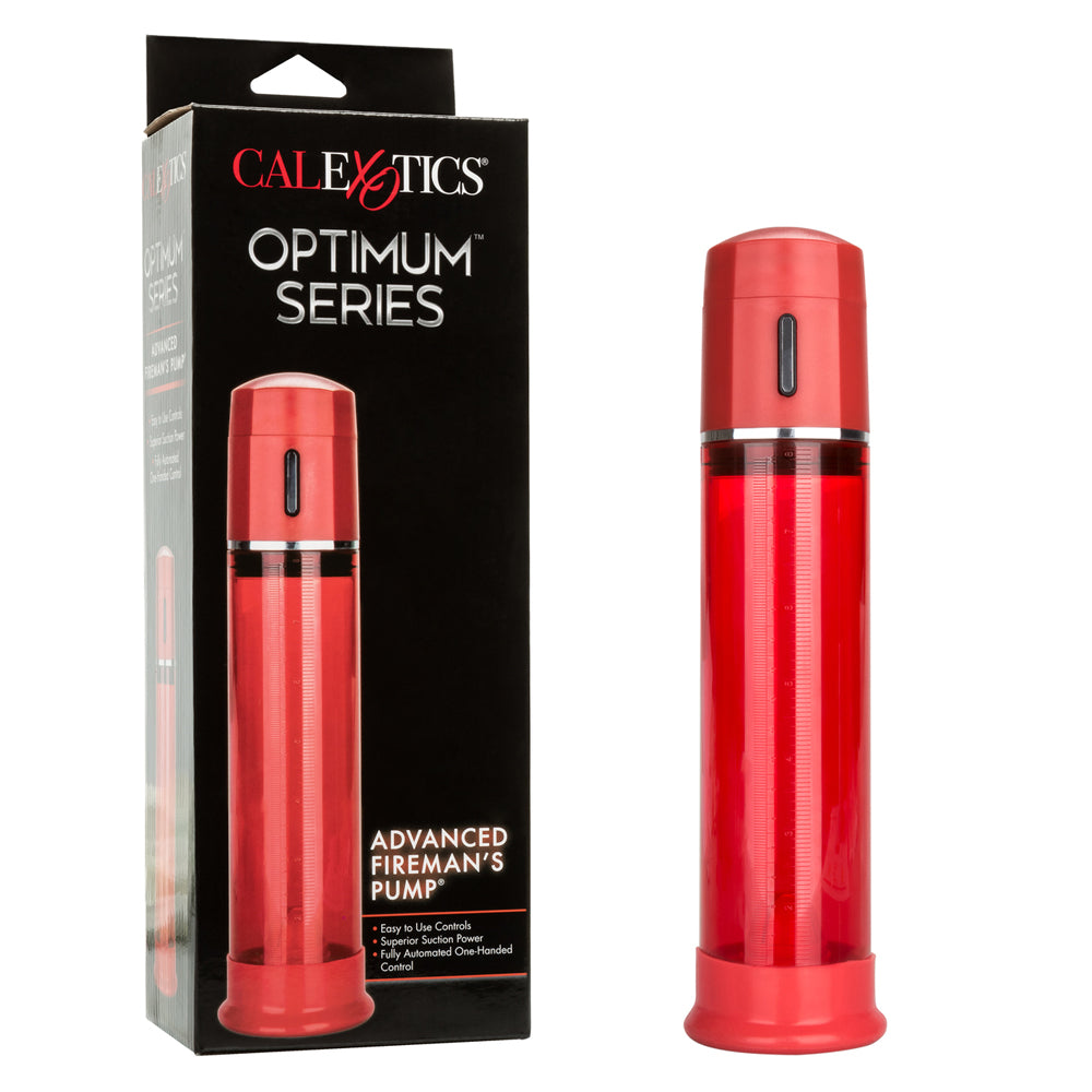 Optimum Series Advanced Fireman's Pump Red | 716770088673 | Discreet Personal Wellness
