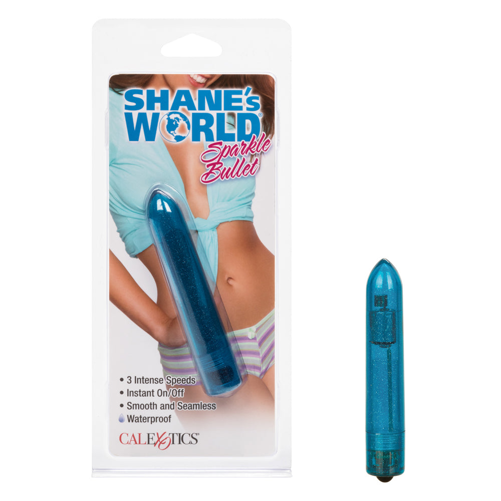 Shane's World Sparkle Bullet Blue | 716770088789 | Discreet Personal Wellness