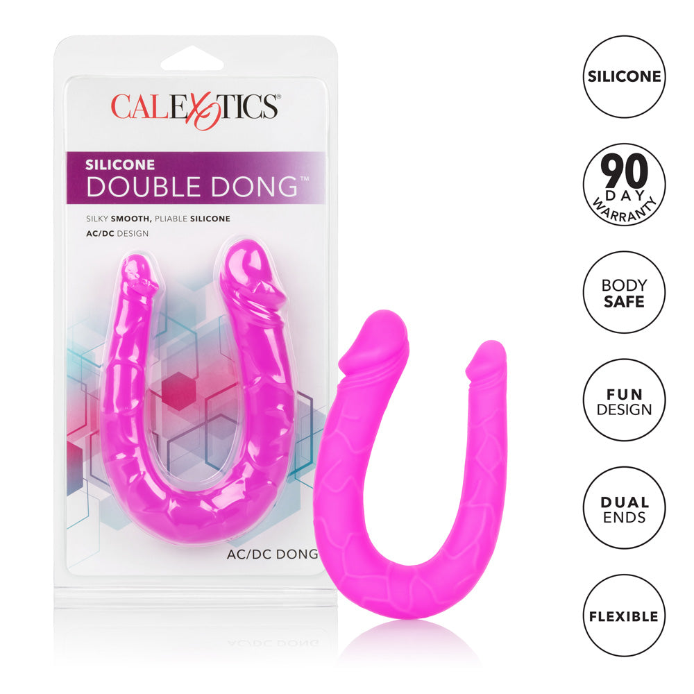 Silicone Double Penis Ac/Dc Penis Pink | 716770091864 | Discreet Personal Wellness