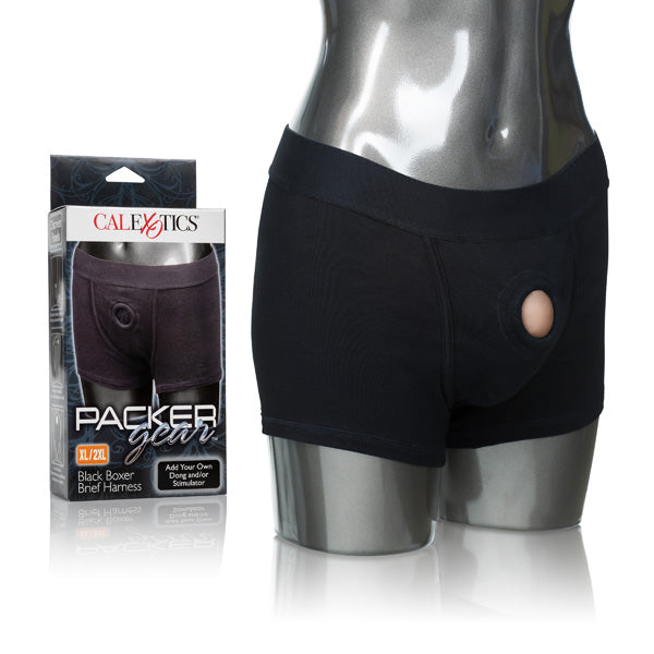 Packer Gear Black Boxer Brief Harness Xl/2Xl | 716770092205 | Discreet Personal Wellness