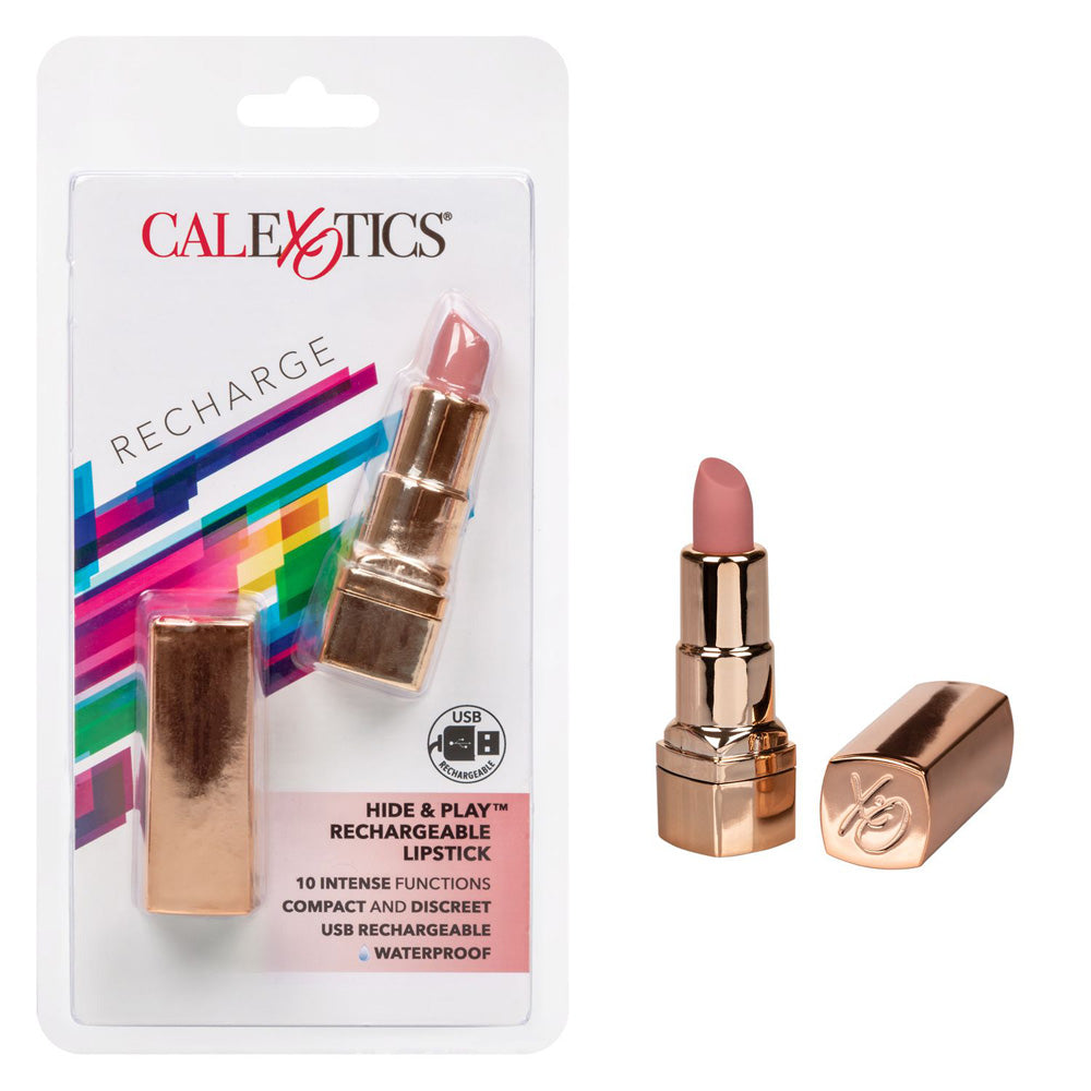 Hide & Play Rechargeable Lipstick Pink | 716770093448 | Discreet Personal Wellness