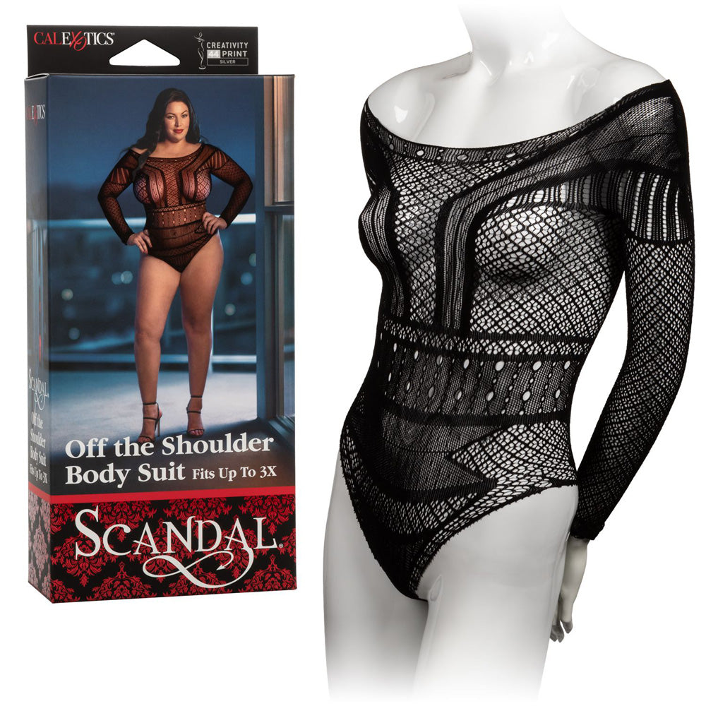 Scandal Plus Size Off The Shoulder Body Suit | 716770096715 | Discreet Personal Wellness