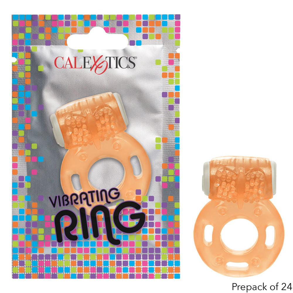 Foil Pack Vibrating Ring Orange 24 Pack | 716770097675 | Discreet Personal Wellness