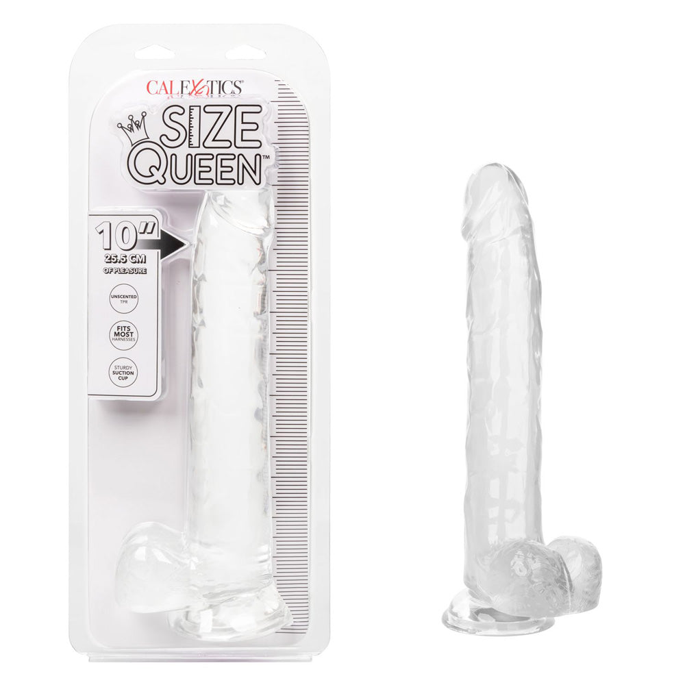 Size Queen 10" Clear | 716770098665 | Discreet Personal Wellness