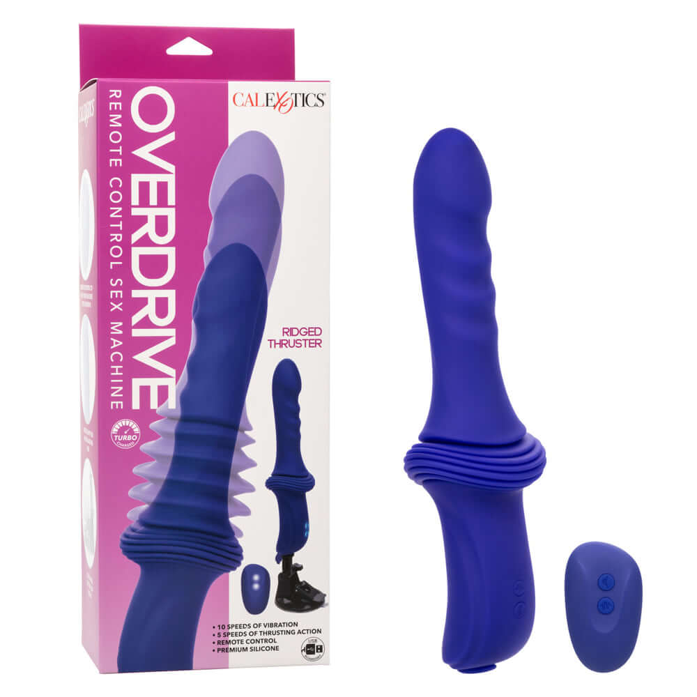 Overdrive Remote Control Sex Machine Ridged Thruster | 716770103482 | Discreet Personal Wellness