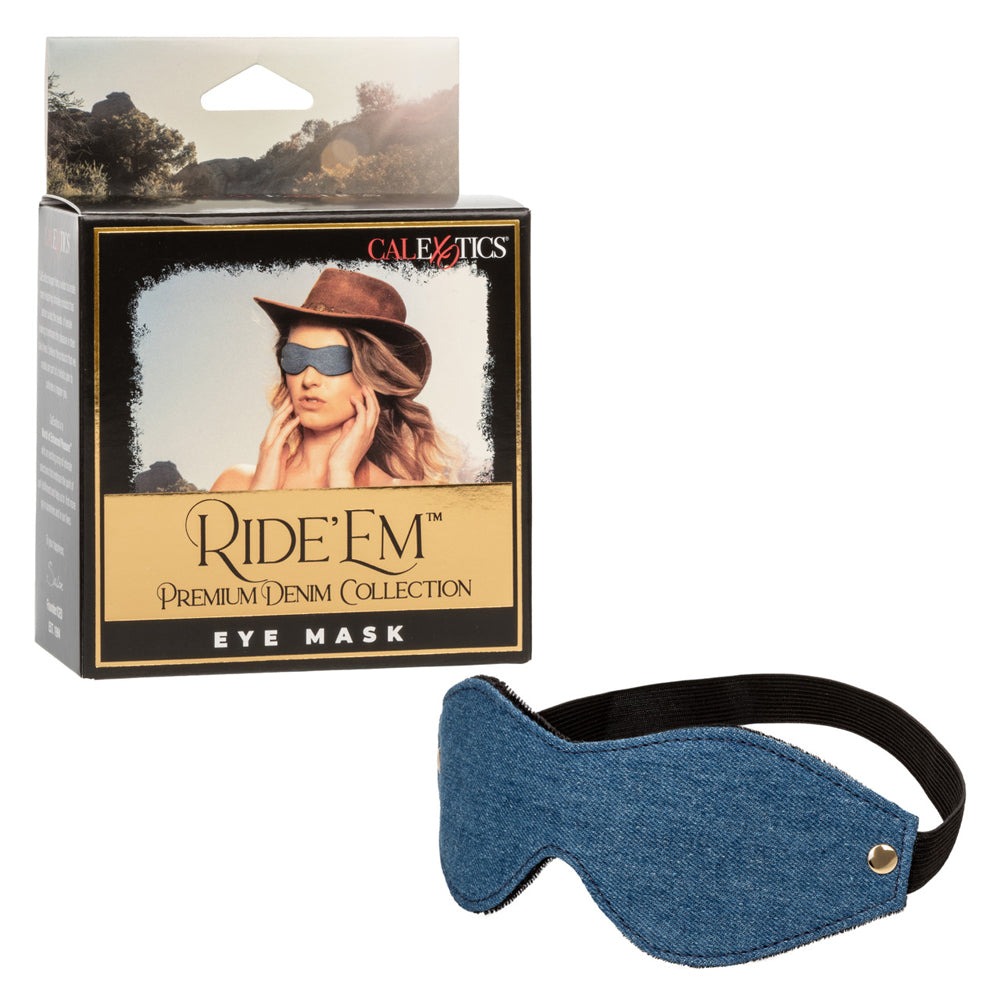 Ride 'Em Premium Denim Collection Eye Mask | 716770105486 | Discreet Personal Wellness