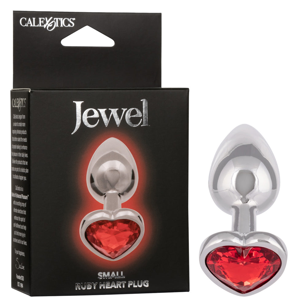 Jewel Small Ruby Heart Plug | 716770106544 | Discreet Personal Wellness