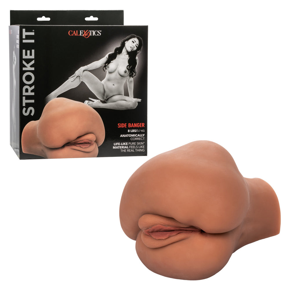 Stroke It Side Banger Brown | 716770106766 | Discreet Personal Wellness