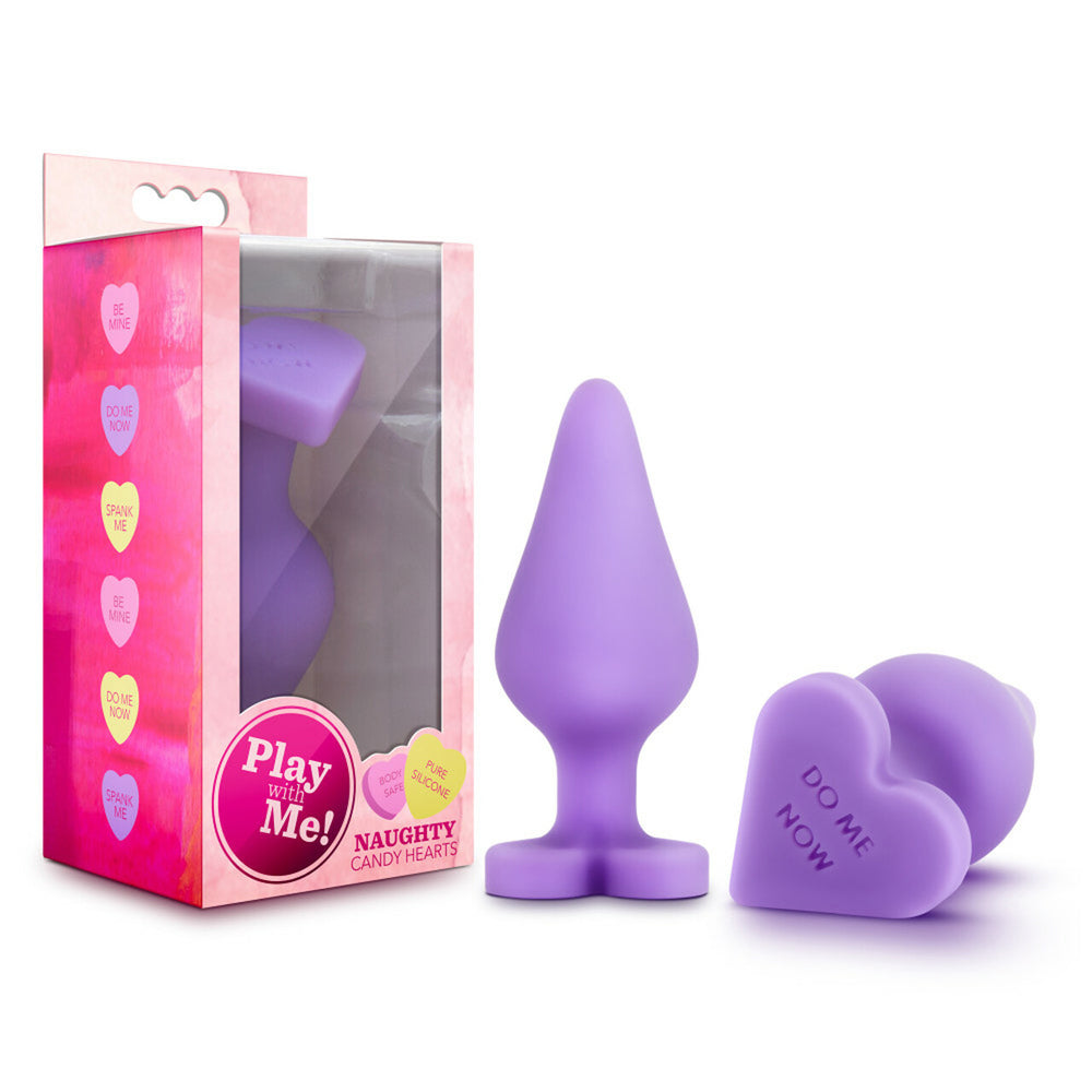 Play With Me Naughty Candy Heart Do Me Now Purple | 735380956202 | Discreet Personal Wellness