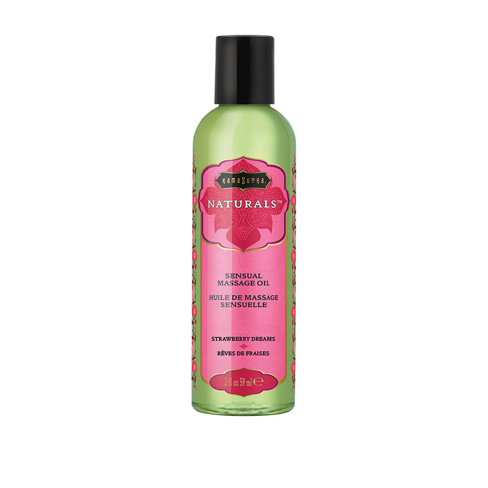 Naturals Massage Oil Strawberry Dreams 2 oz. | 739122102827 | Discreet Personal Wellness