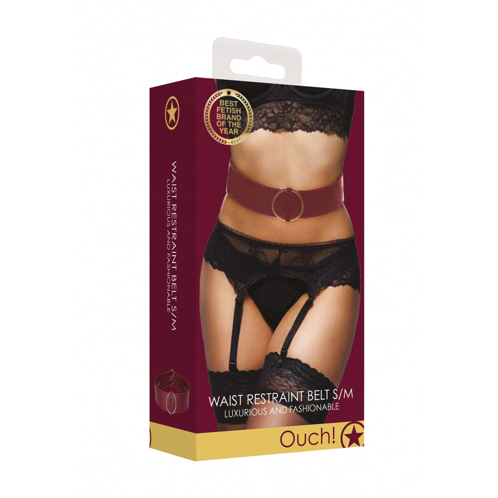 Ouch! Halo Waist Belt S/M Burgundy | 7423522559550 | Discreet Personal Wellness
