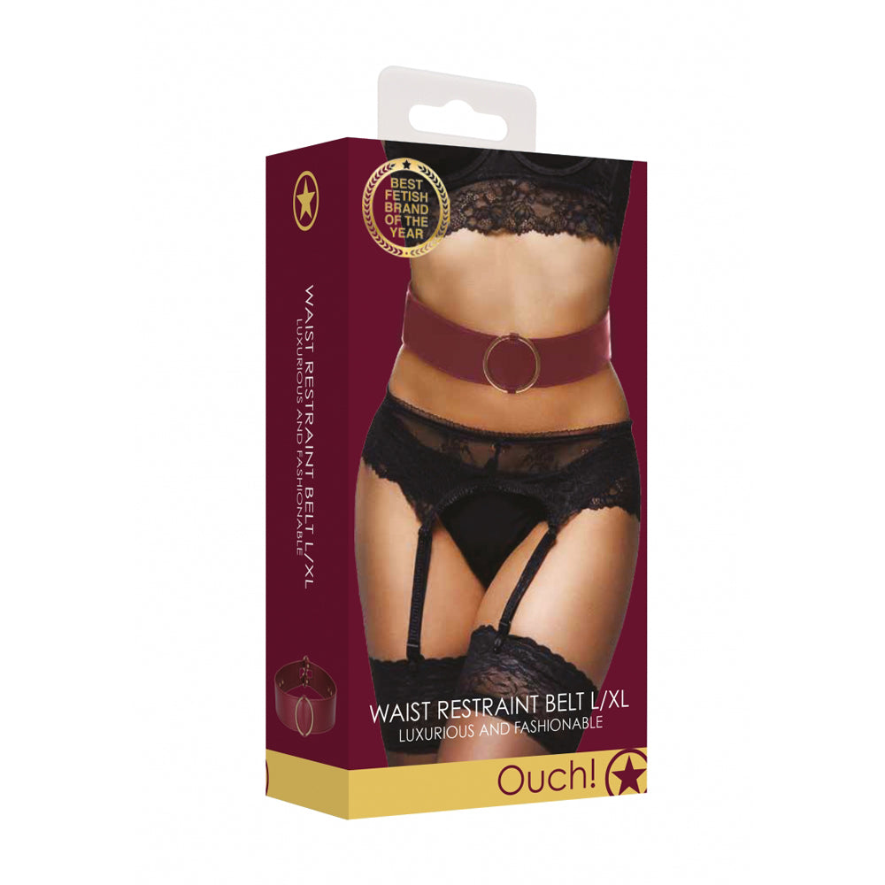 Ouch! Halo Waist Belt L/Xl Burgundy | 7423522559574 | Discreet Personal Wellness
