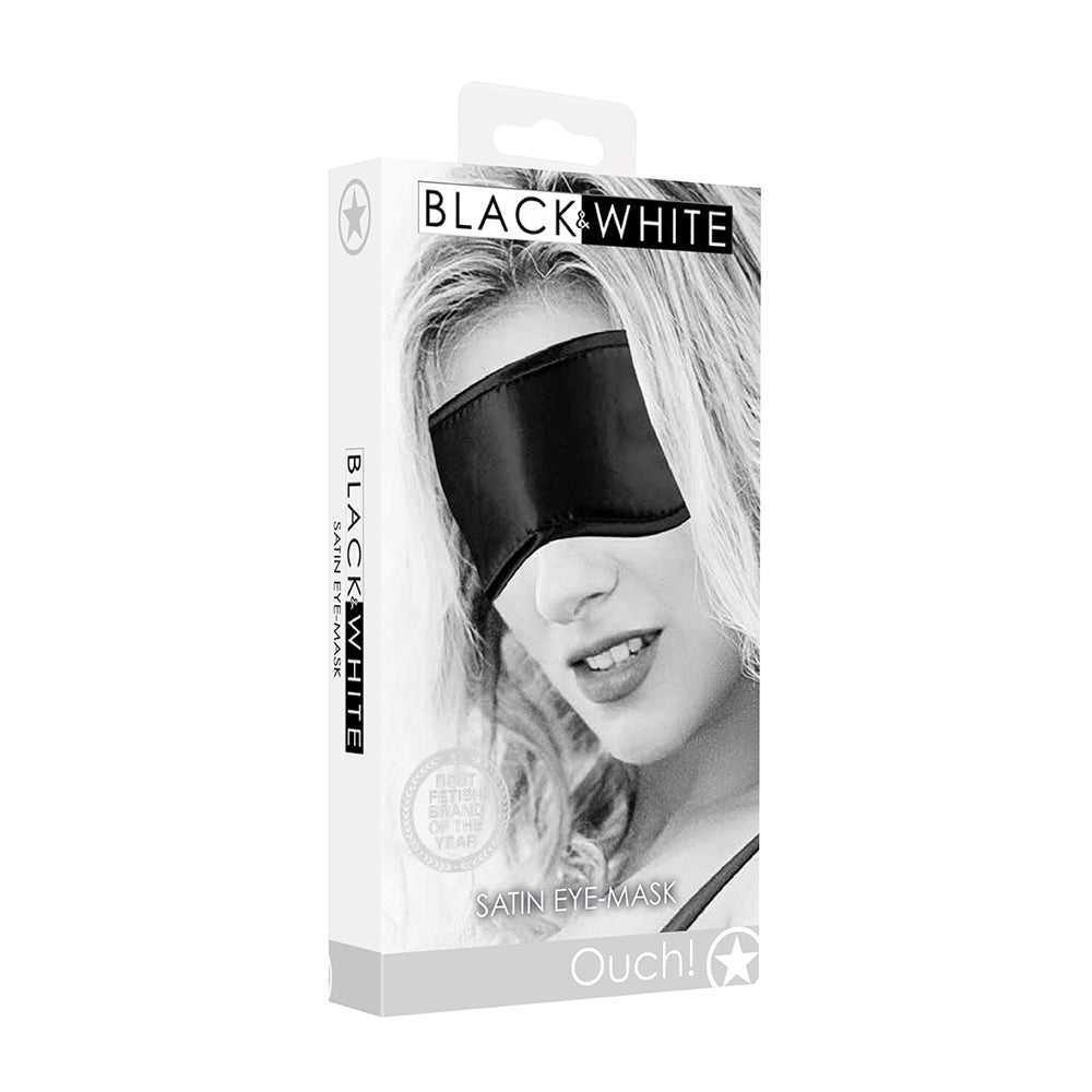 Ouch! Black & White Satin Eye-Mask | 7423522576519 | Discreet Personal Wellness