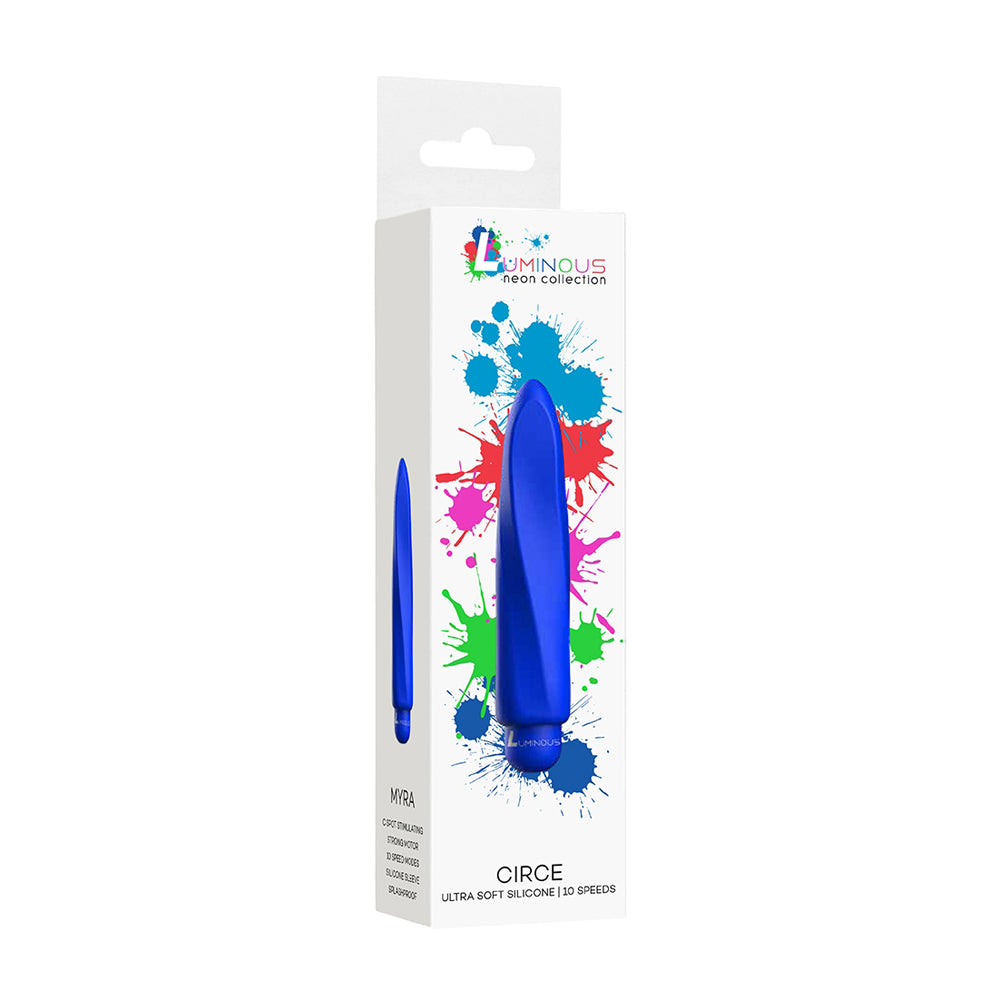 Luminous Myra Abs Bullet With Silicone Sleeve 10-Speeds Royal Blue | 7423522590515 | Discreet Personal Wellness