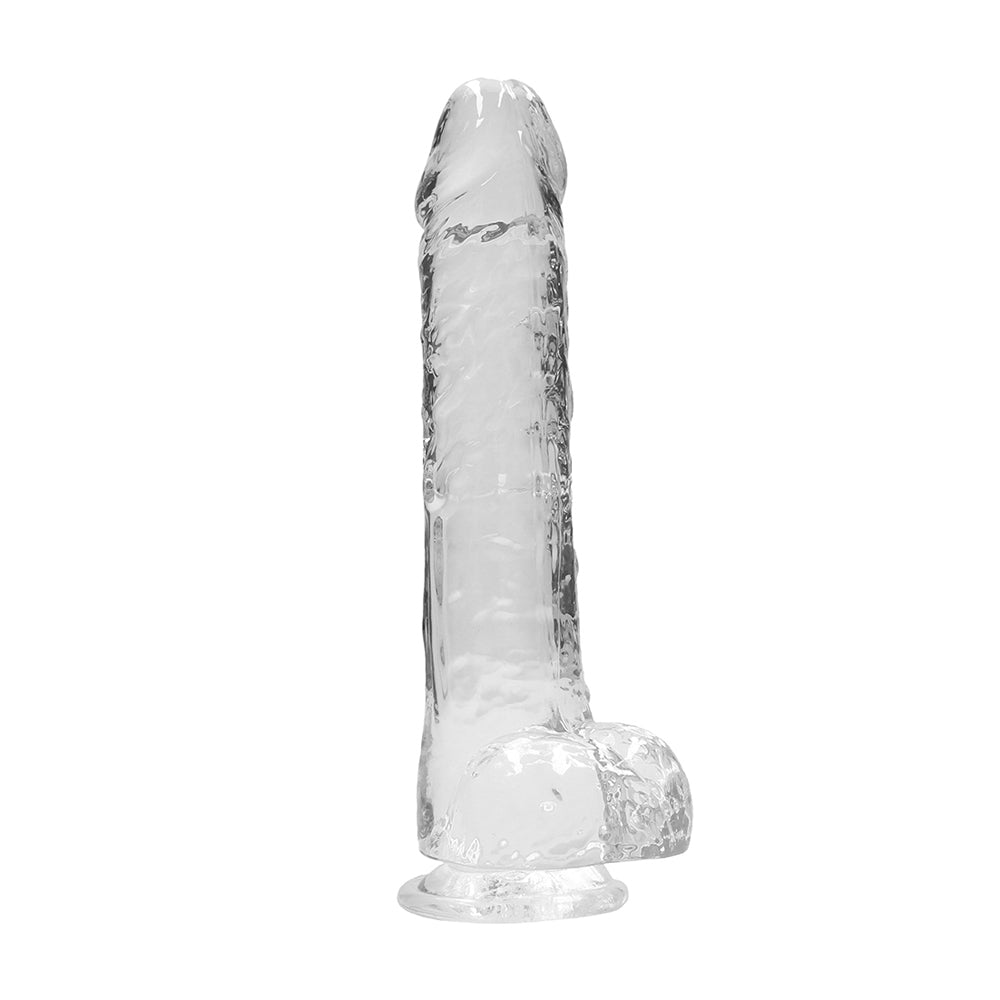 Realistic Dildo With Balls 10" Transparent | 7423522632673 | Discreet Personal Wellness