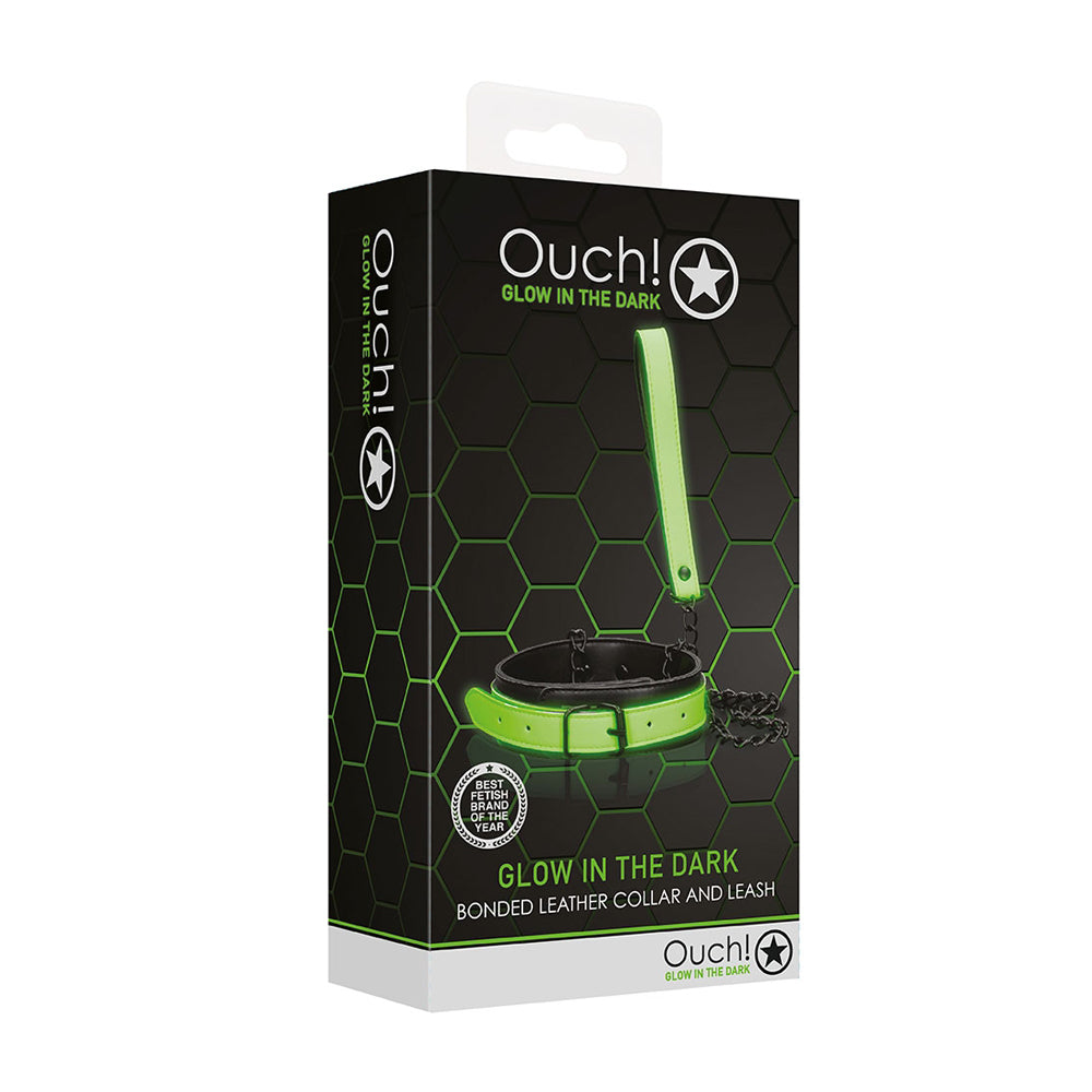 Ouch! Collar And Leash Glow In The Dark | 7423522641682 | Discreet Personal Wellness