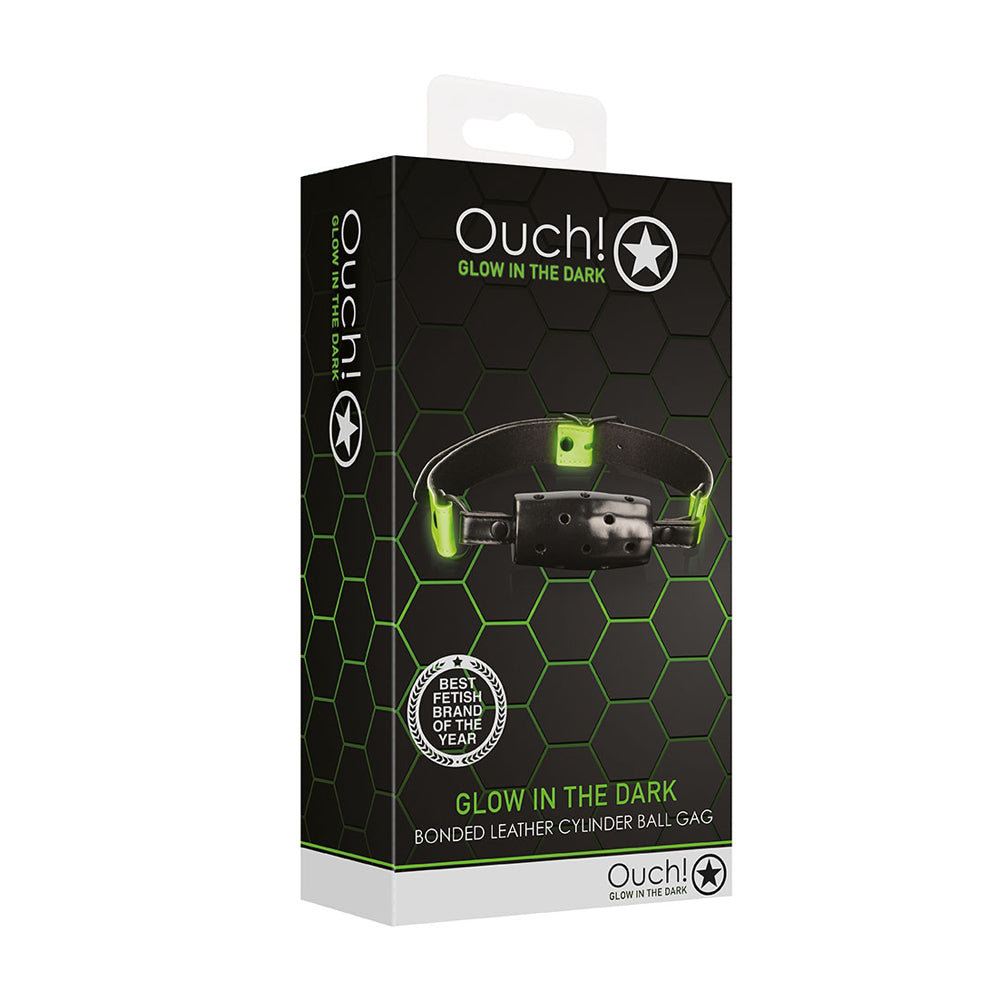 Ouch! Cylinder Gag Glow In The Dark | 7423522642627 | Discreet Personal Wellness