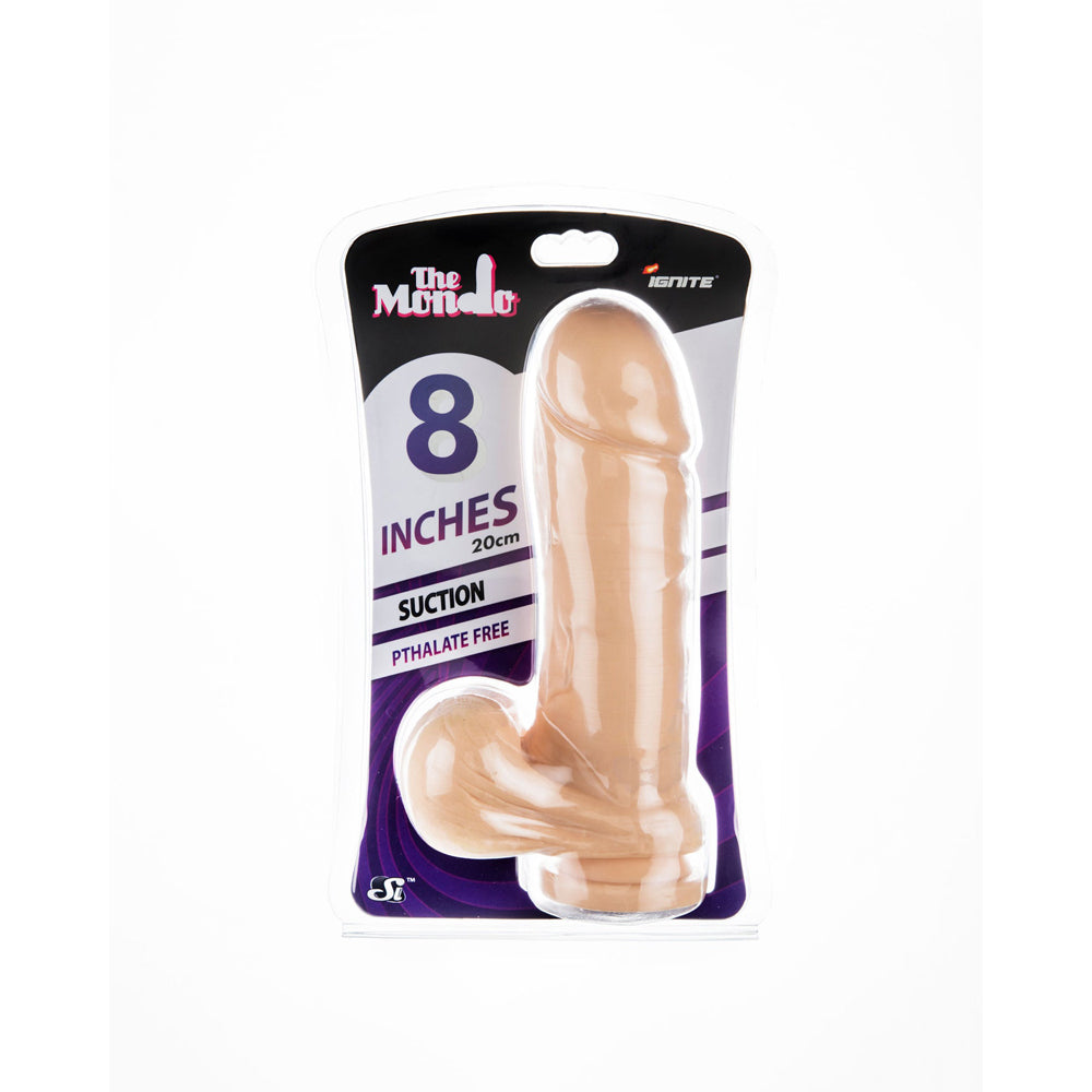 8" Thick Penis & Balls W/ Suction Cup - Flesh | 752875301101 | Discreet Personal Wellness