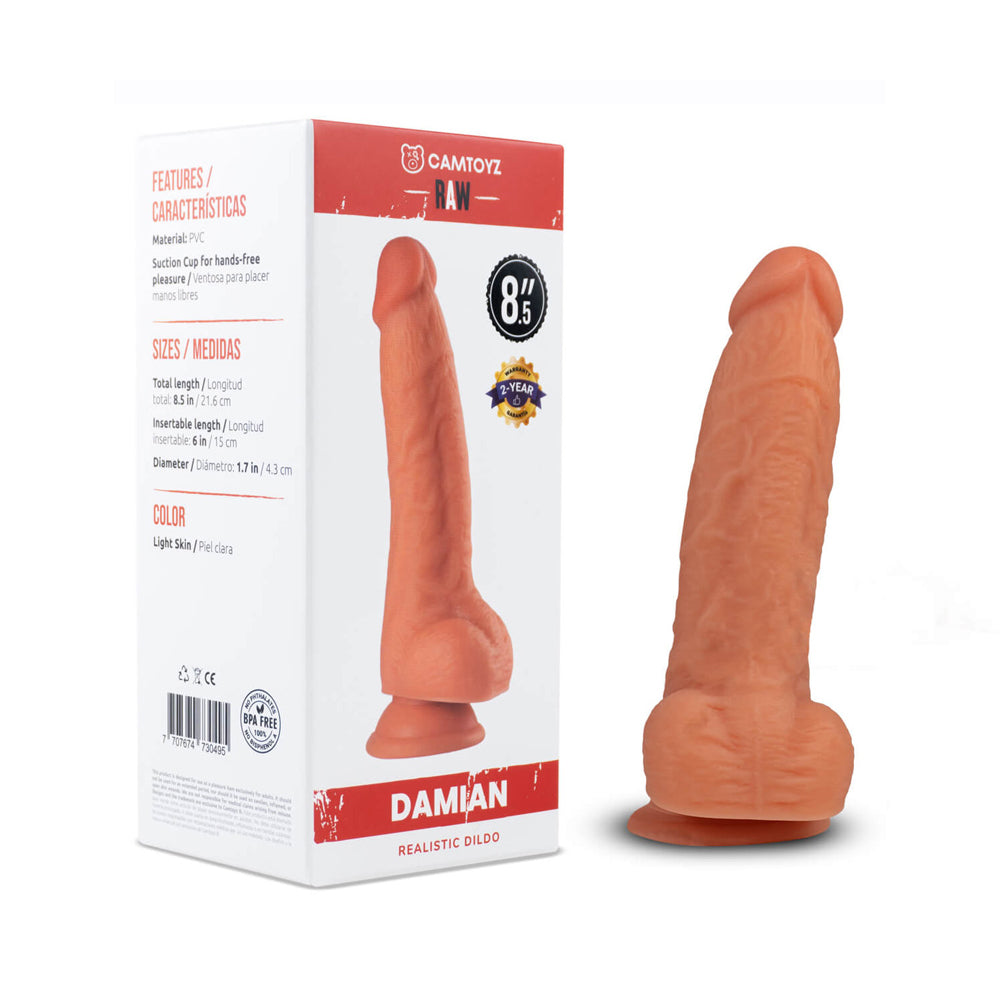 Raw Damian 8.5" Realistic Dildo | 7707674730495 | Discreet Personal Wellness