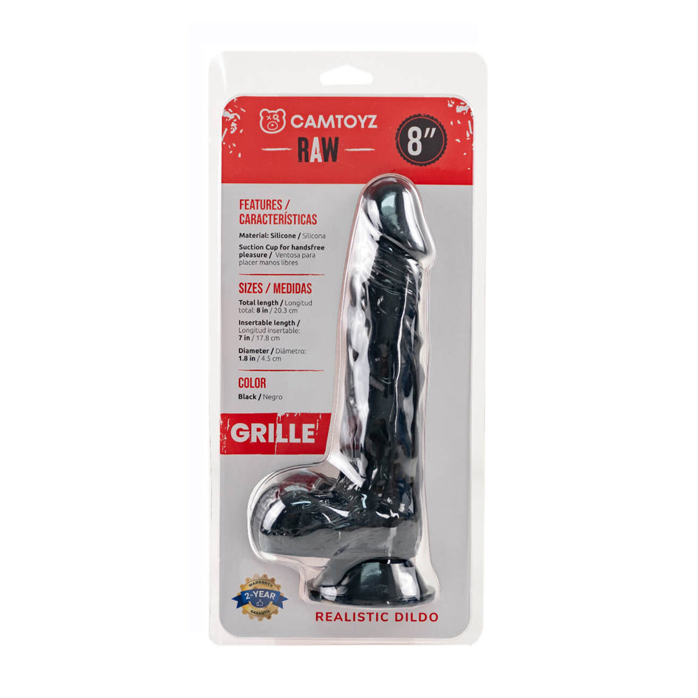 Raw Grille 8" Realistic Dildo | 7707674737425 | Discreet Personal Wellness
