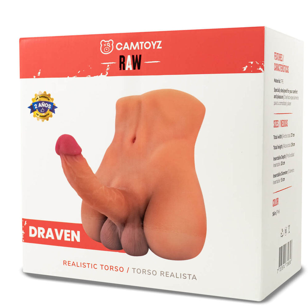 Raw Draven Realistic Torso | 7707674739658 | Discreet Personal Wellness