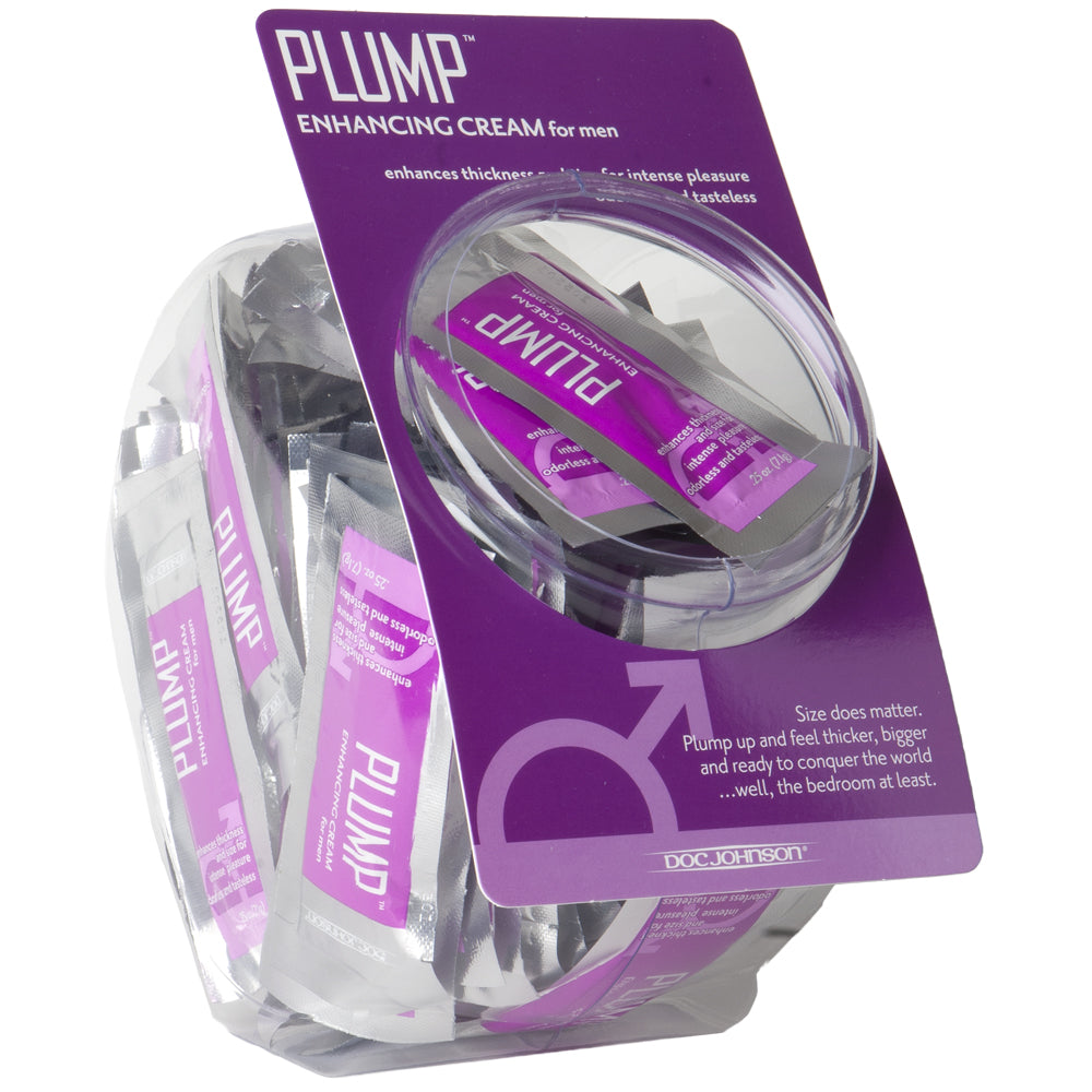 Plump - Enhancing Cream For Men - Fishbowl Display - 100 Pieces | 782421008260 | Discreet Personal Wellness