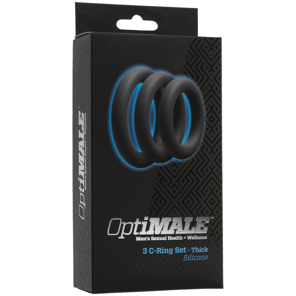 Optimale &ndash; 3 C-Ring Set &ndash; Thick Slate | 782421019297 | Discreet Personal Wellness