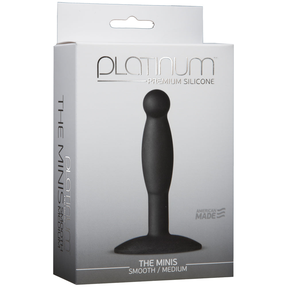 Platinum Premium Silicone - The Minis - Smooth - Medium Black | 782421020989 | Discreet Personal Wellness