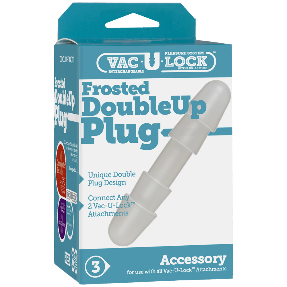 Vac-U-Lock Frosted Double Up Plug Frost | 782421026103 | Discreet Personal Wellness
