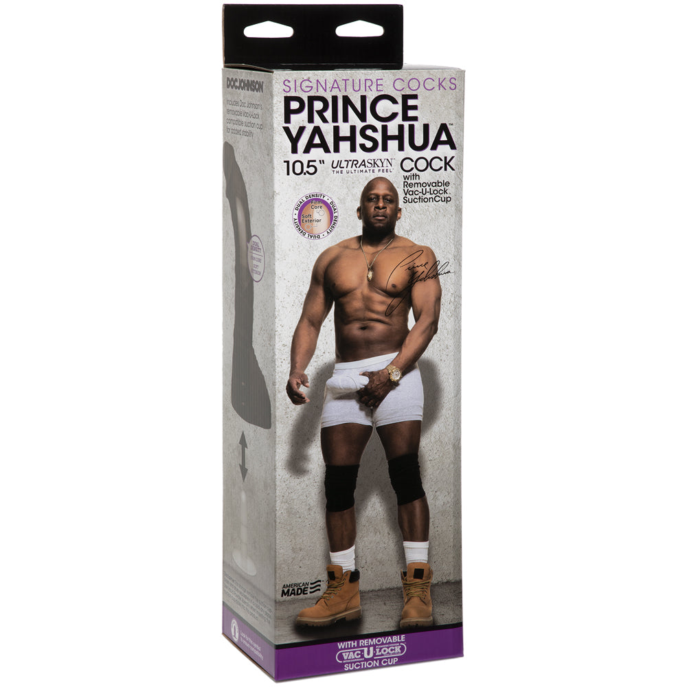 Signature Penis Prince Yahshua Ultraskyn 10.5" Penis With Removable Vac-U-Lock Suction Cup Chocolate | 782421057442 | Discreet Personal Wellness