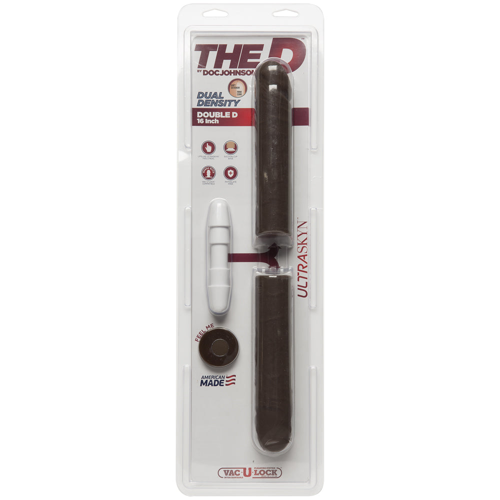 The D Double D 16" Ultraskyn Chocolate | 782421058883 | Discreet Personal Wellness