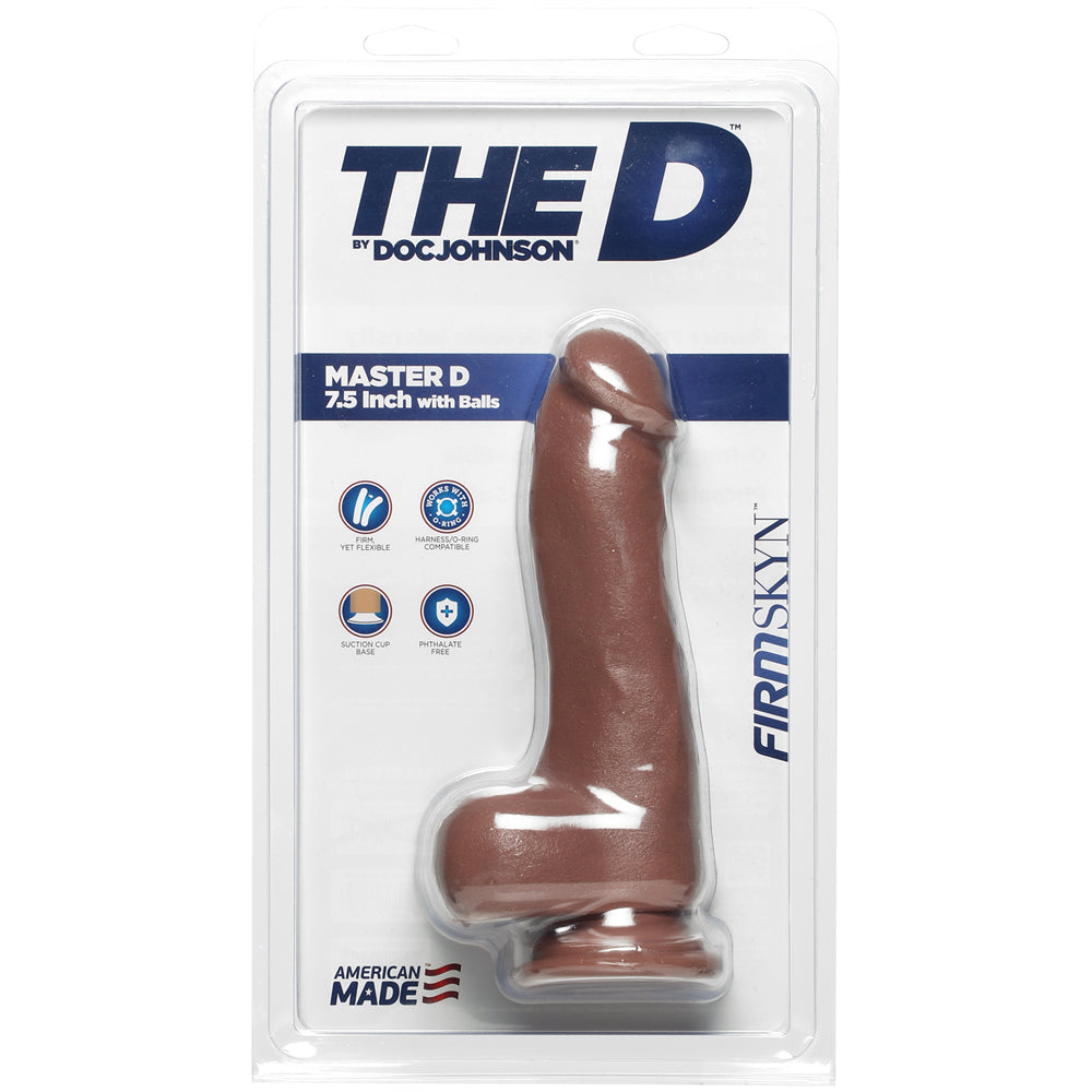 The D Master D 7.5" With Balls Firmskyn Caramel | 782421069858 | Discreet Personal Wellness