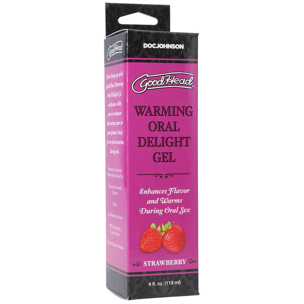 Goodhead Warming Oral Delight Gel Strawberry 4 oz. | 782421081713 | Discreet Personal Wellness