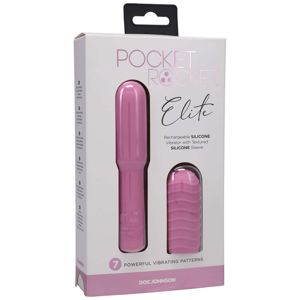 Pocket Rocket Elite Rechargeable Pink | 782421082130 | Discreet Personal Wellness