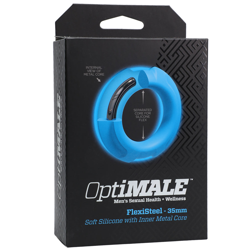 Optimale Flexisteel Soft Silicone With Inner Metal Core 35Mm Blue | 782421082857 | Discreet Personal Wellness