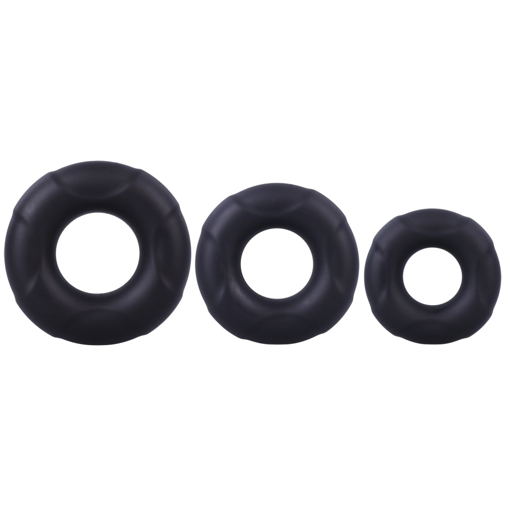 C-Ring Set In A Bag Black | 782421084585 | Discreet Personal Wellness