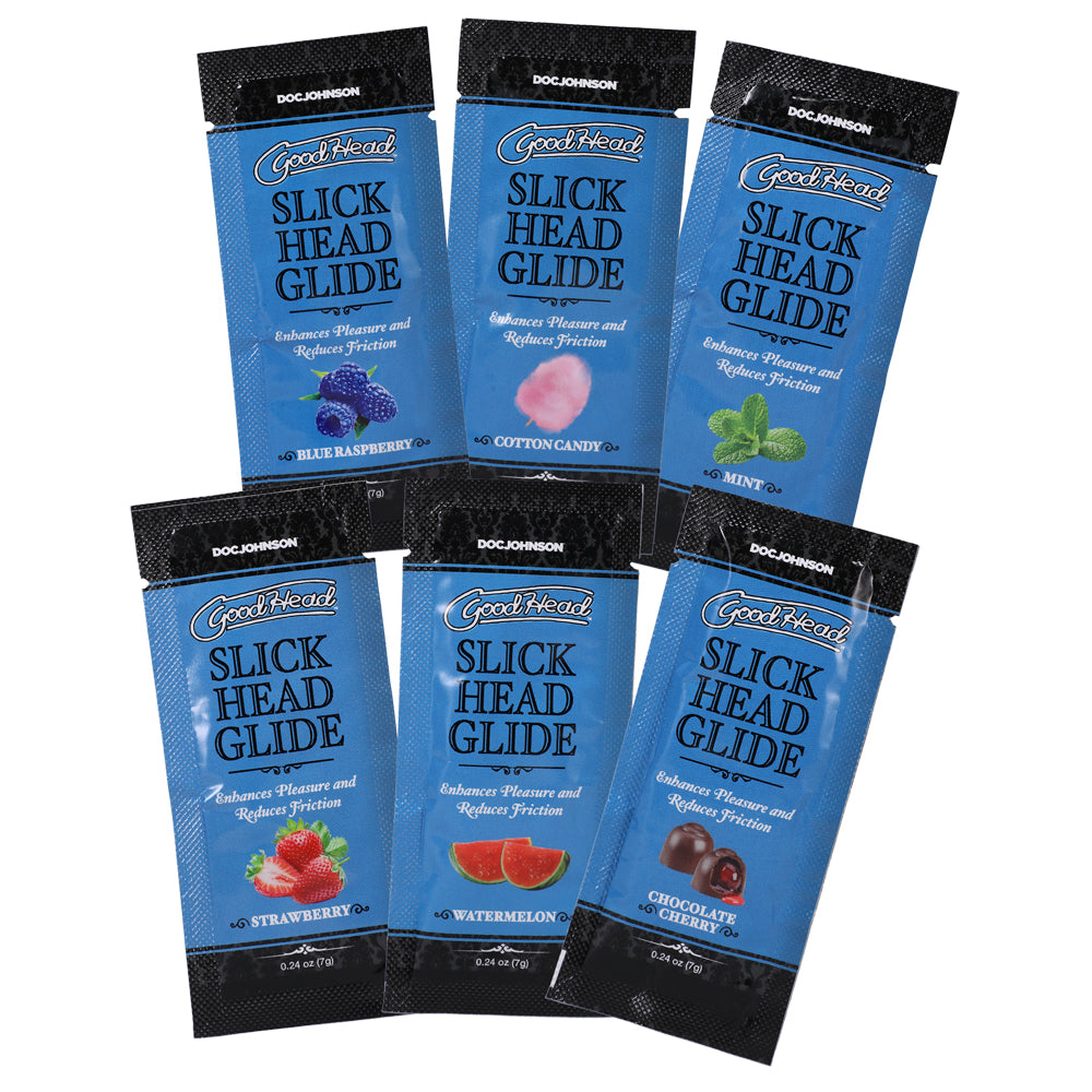 Goodhead Slick Head Glide 48 Asst Pieces 0.24 oz. | 782421085643 | Discreet Personal Wellness