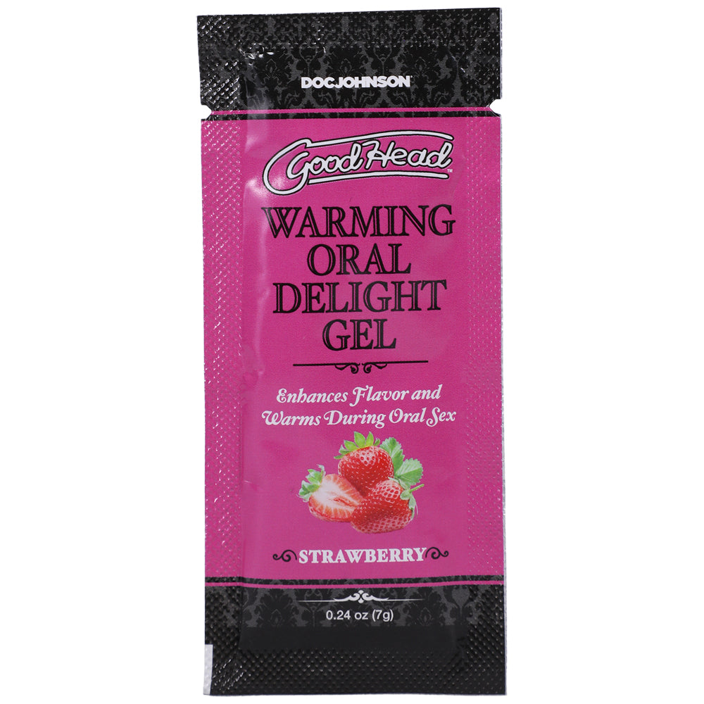 Goodhead Warming Oral Delight Gel Strawberry 48 Pieces 0.24 oz. | 782421085735 | Discreet Personal Wellness