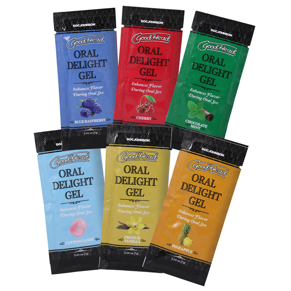 Goodhead Oral Delight Gel 48 Asst Pieces 0.24 oz. | 782421085759 | Discreet Personal Wellness