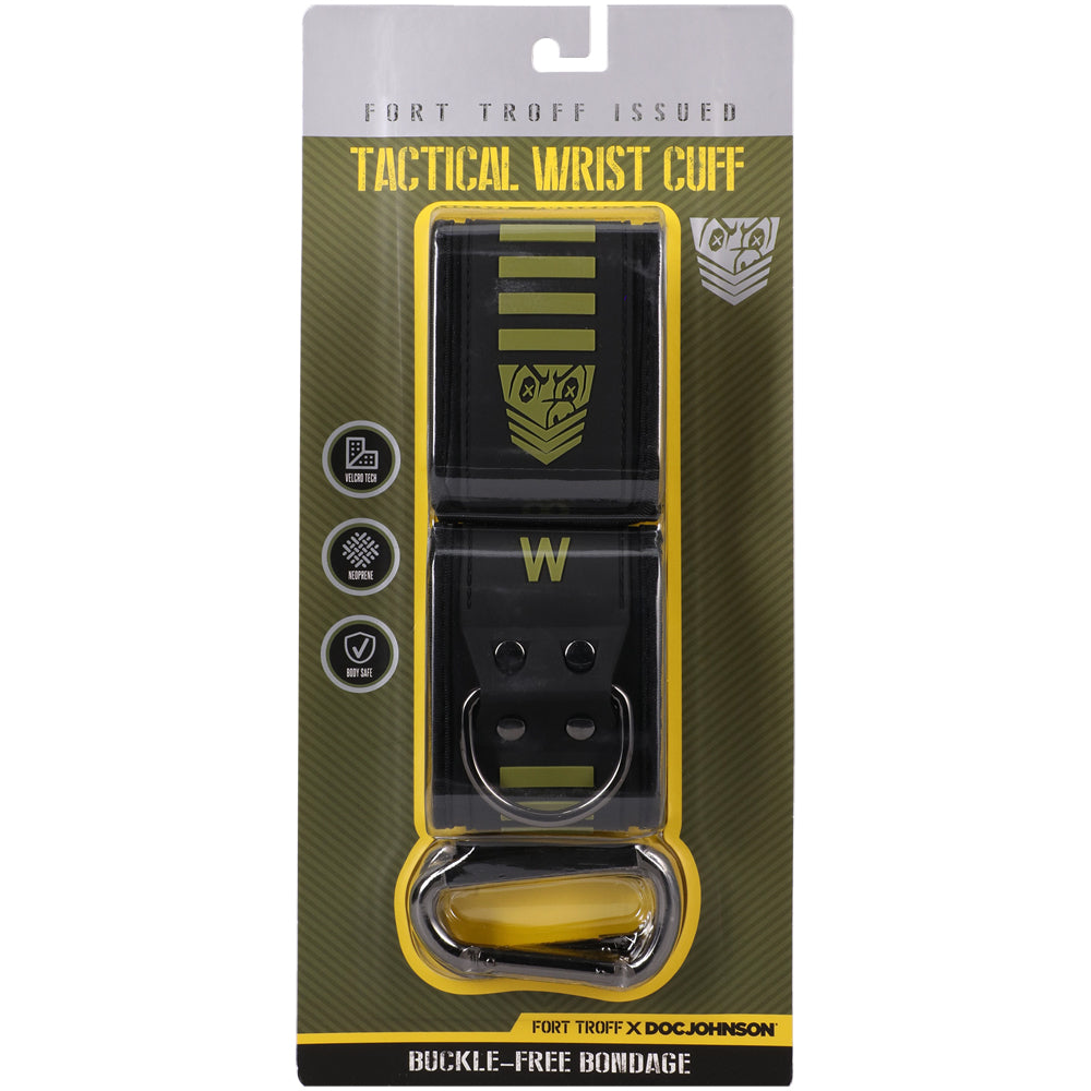 Fort Troff Tactical Wrist Cuffs Black/Green | 782421088149 | Discreet Personal Wellness