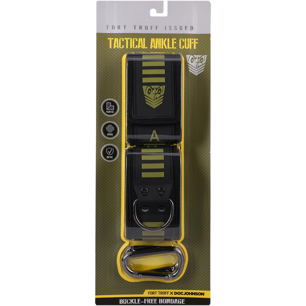 Fort Troff Tactical Ankle Cuffs Black/Green | 782421088156 | Discreet Personal Wellness