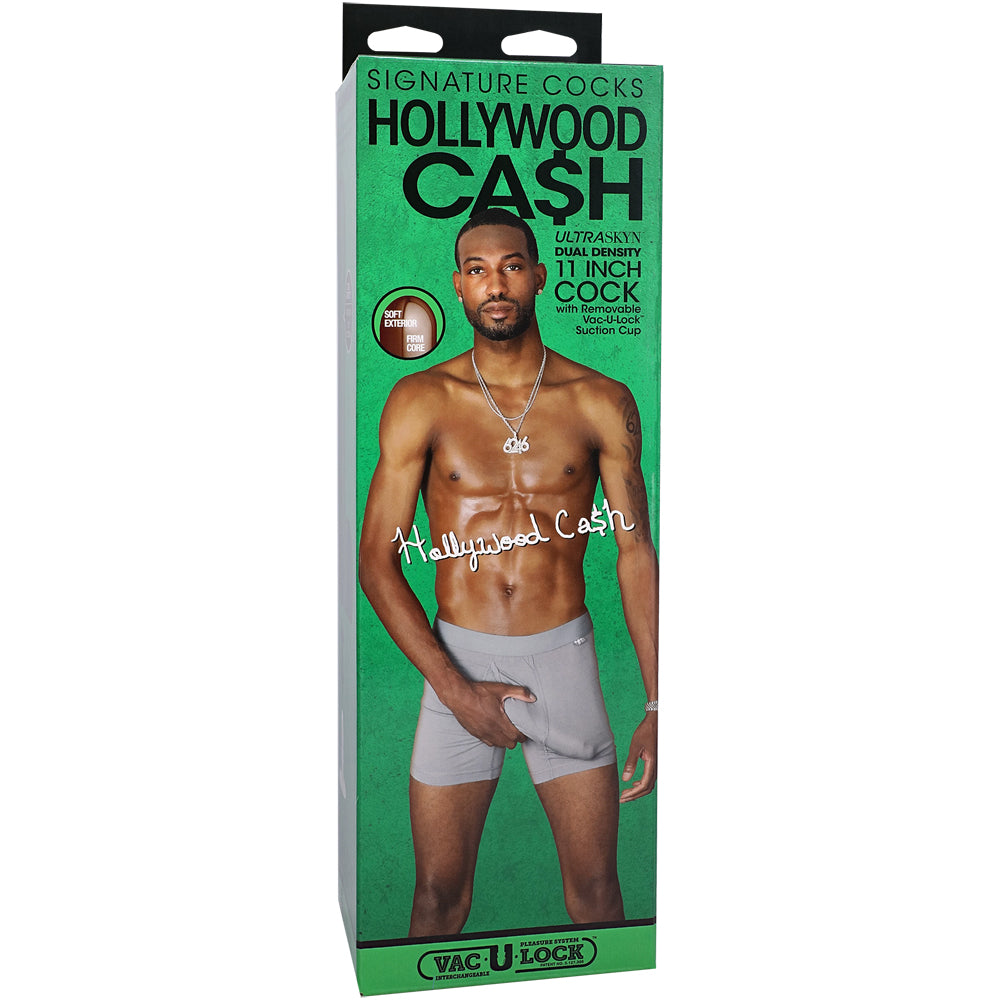 Signature Penis Hollywood Cash 11" Ultraskyn Penis With Removable Vac-U-Lock Suction Cup Chocolat | 782421091866 | Discreet Personal Wellness