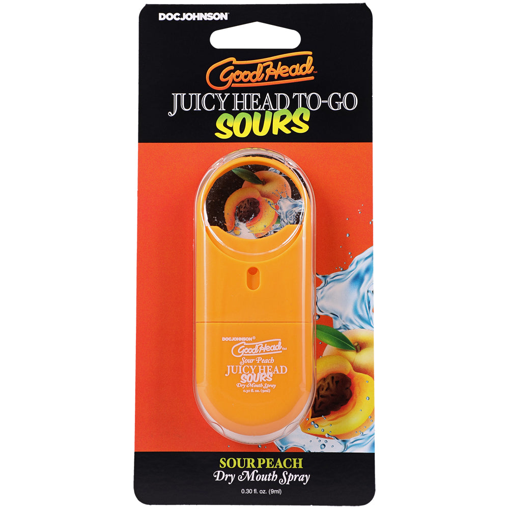 Goodhead Juicy Head Dry Mouth Spray To-Go Sour Peach 0.30 oz. | 782421093471 | Discreet Personal Wellness