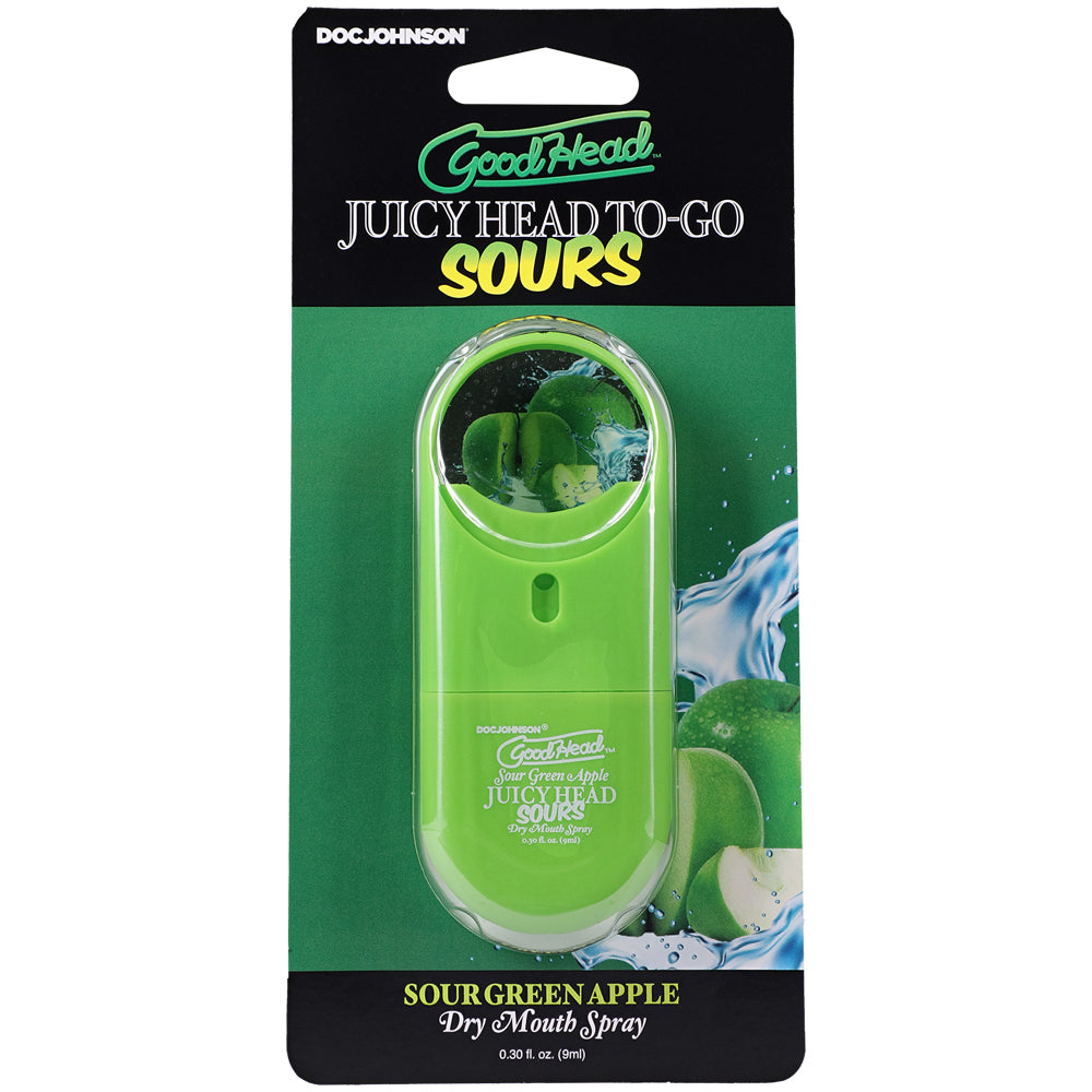 Goodhead Juicy Head Dry Mouth Spray To-Go Sour Green Apple 0.30 oz. | 782421093501 | Discreet Personal Wellness