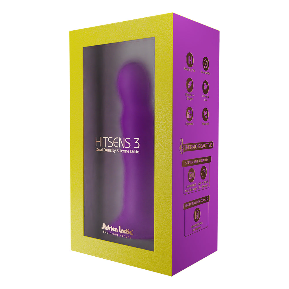 Adrien Lastic Hitsens 3 Dual Density Silicone Dildo Purple | 782421093761 | Discreet Personal Wellness