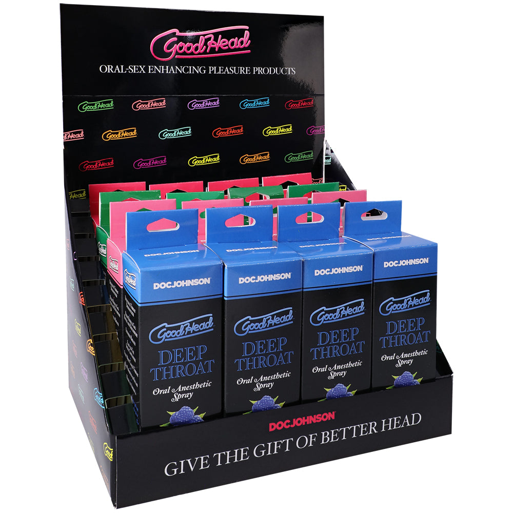 Goodhead Deep Oral Spray Display | 782421096076 | Discreet Personal Wellness