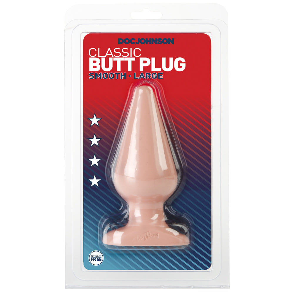 Classic Butt Plug - Smooth - Large White | 782421110208 | Discreet Personal Wellness