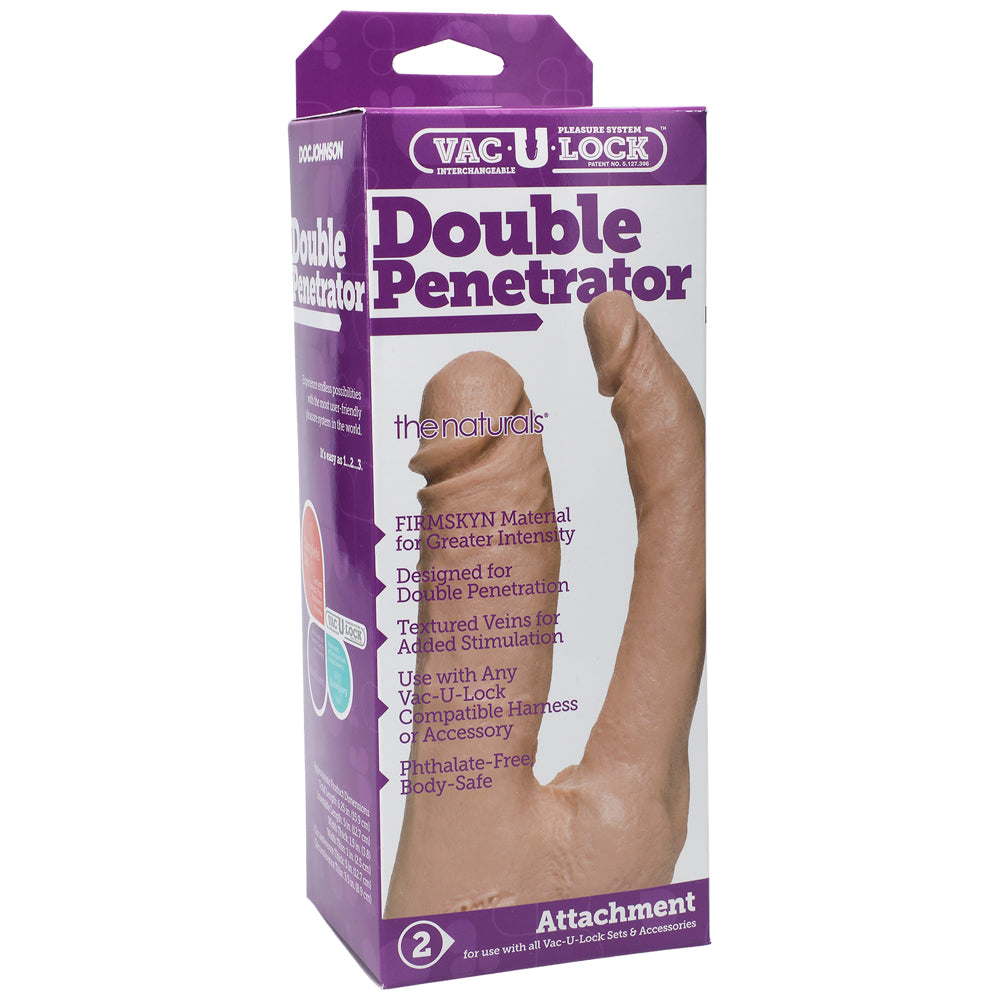 Vac-U-Lock - Double Penetrator - The Naturals Vanilla | 782421153809 | Discreet Personal Wellness
